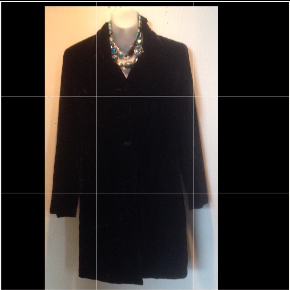 I.N.C Entertainment Concept Black Velvet Coat SZ8